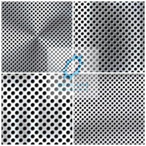 tấm thép không gỉ (inox) được gia công đục các lỗ hình tròn